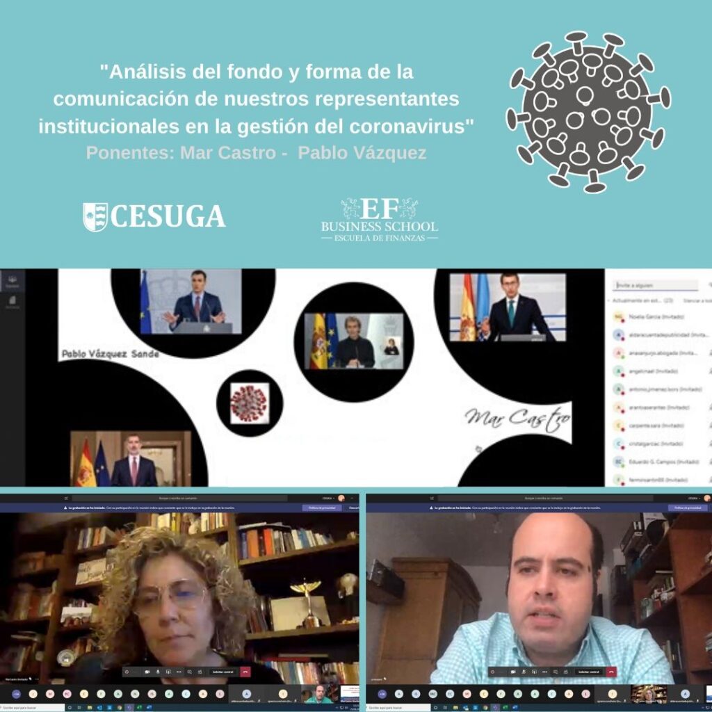 Del fondo y forma de la comunicacion de nuestros representantes institucionales en la gestion del coronavirus ponentes mar...