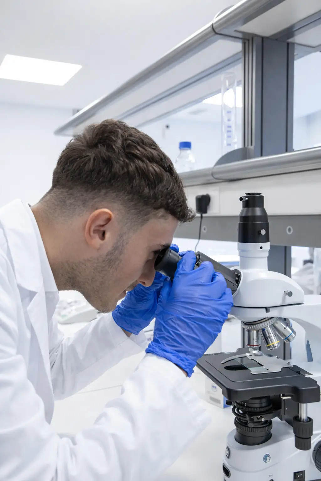 Lab anatomia alumno microscopio copia · FP Dietética Nutrición · A Coruña · ef Business School · Galicia