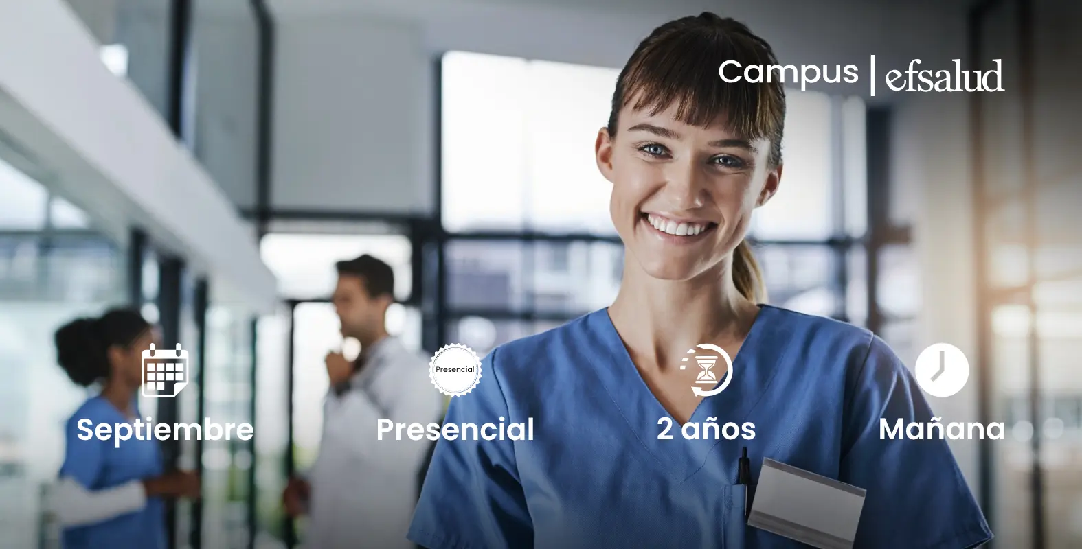 Cabecera ciclo medio de tecnico en cuidados auxiliares de enfermeria movil · TCAE Auxiliar Enfermería · A Coruña · ef Busi...