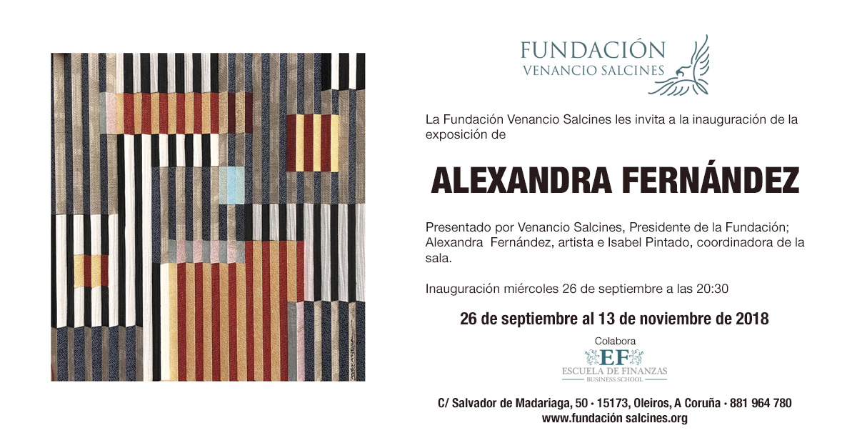 Cartel Exposición Alexandra Fernandez